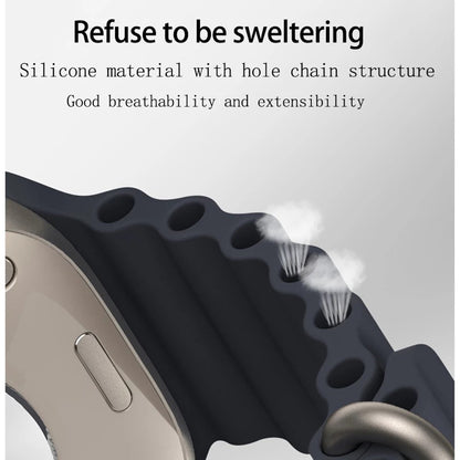 Techsuit W038 Strap for Apple Watch 49mm / 46mm / 45mm / 44mm / 42mm Series, Dark Red