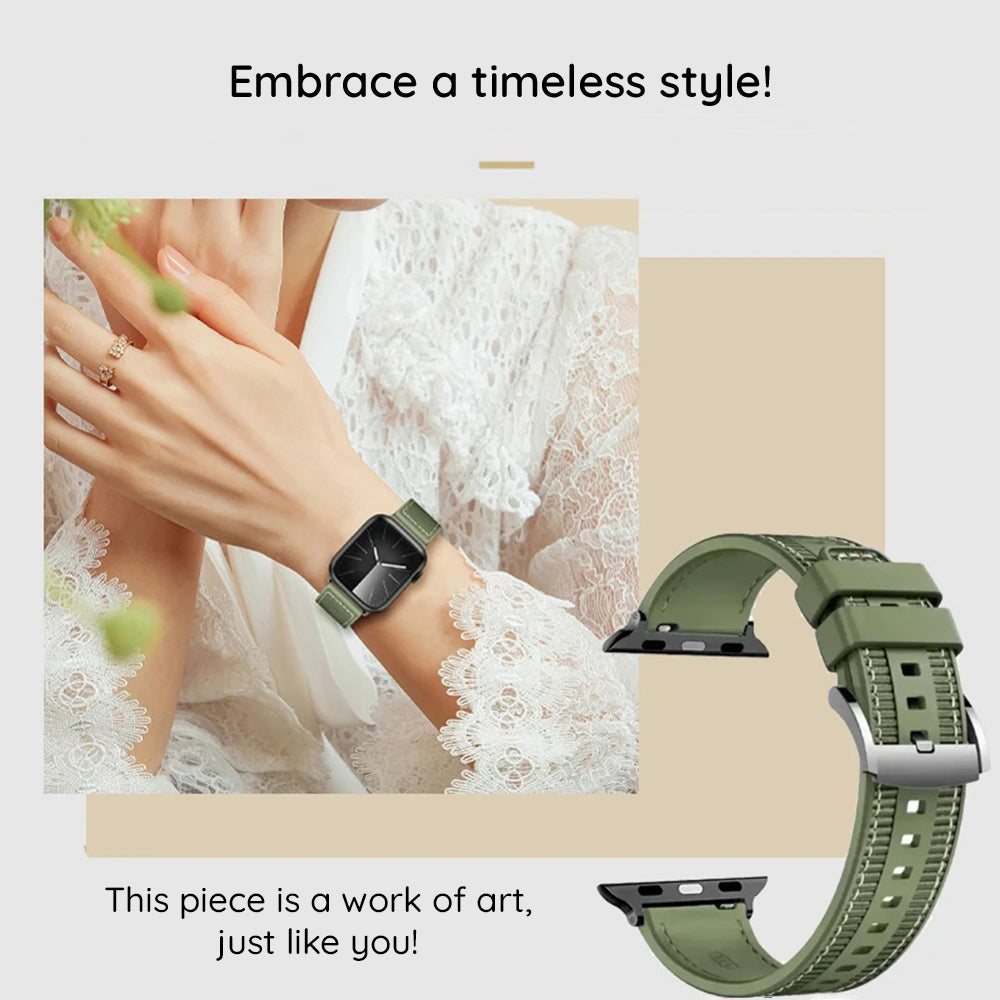 Techsuit W051 Strap for Apple Watch 42mm / 41mm / 40mm / 38mm Series, Green