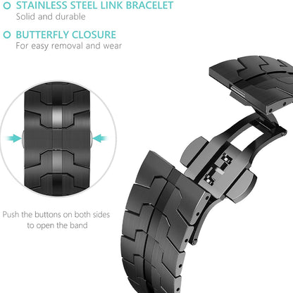 Techsuit W063 Strap for Apple Watch 49mm / 46mm / 45mm / 44mm / 42mm Series, Black