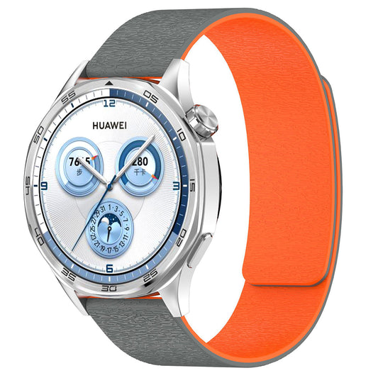 Techsuit W074 Strap for Samsung Galaxy Watch Series, Gray Orange