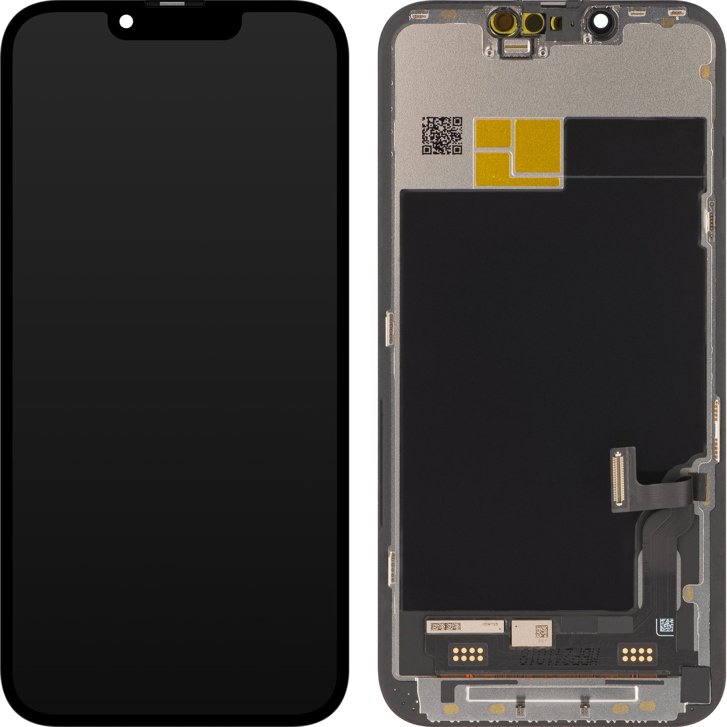 JK Touchscreen Display for Apple iPhone 13, with Frame, Movable IC OLED Version, Black
