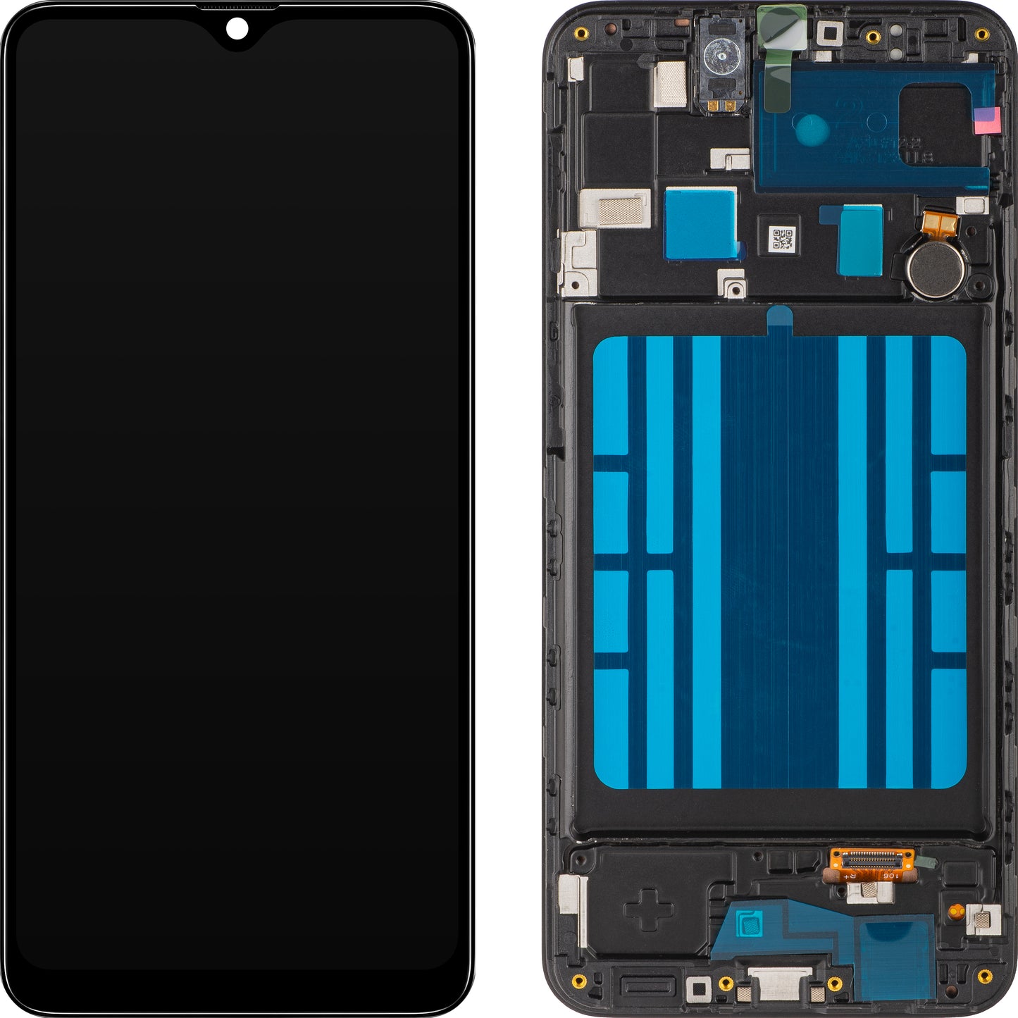 MP Touchscreen Display compatible with Samsung Galaxy A20 A205, with Frame, Black