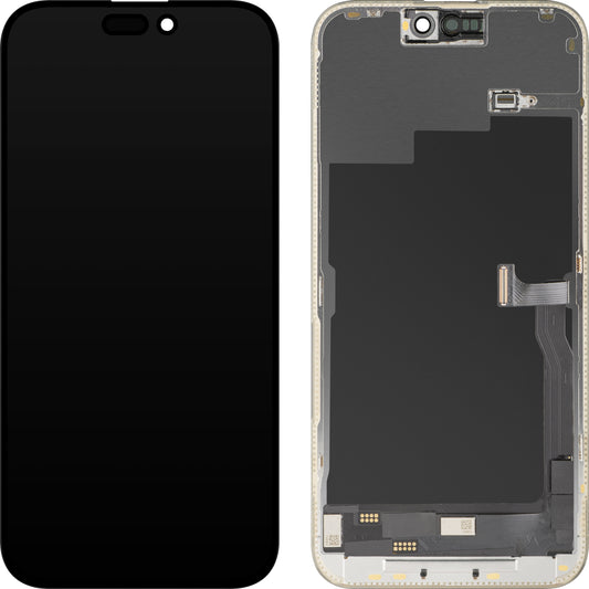 MP Touchscreen Display compatible with Apple iPhone 15 Pro Max, with Frame, OLED FHD Diagnostic Version, Black, Refurbished