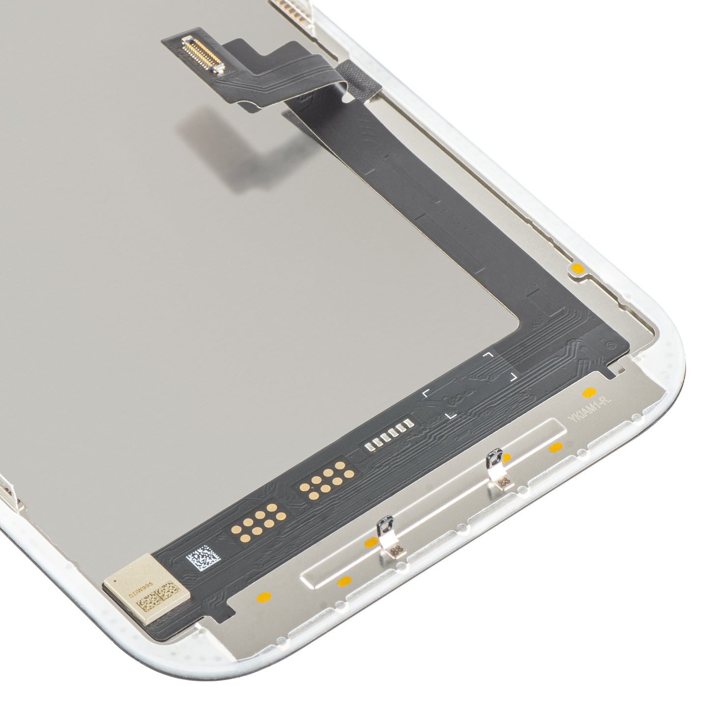 MP Touchscreen Display compatible with Apple iPhone 17, with Frame, Soft OLED FHD 120Hz IC Movable Version, Black