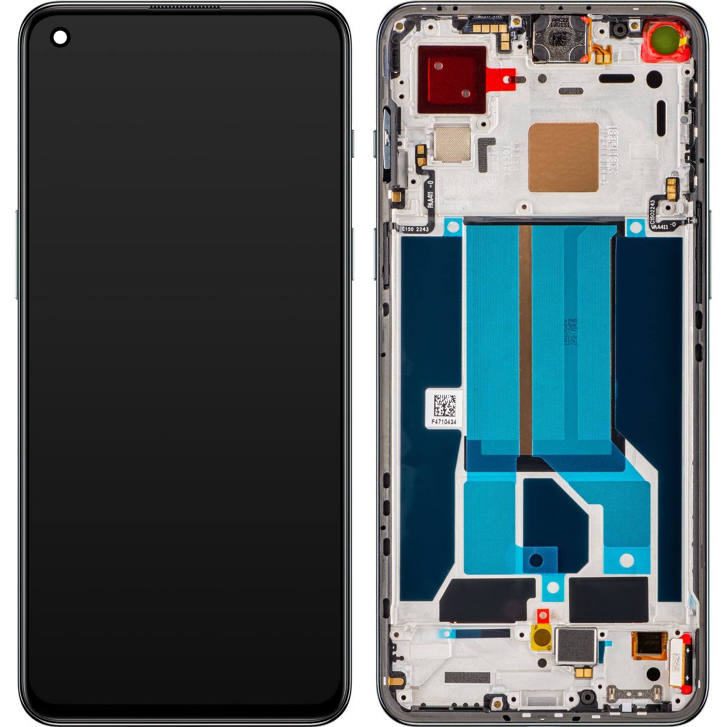 OnePlus Nord 2 5G Display with Touchscreen, with Frame, Green (Green Wood), Service Pack 4907925