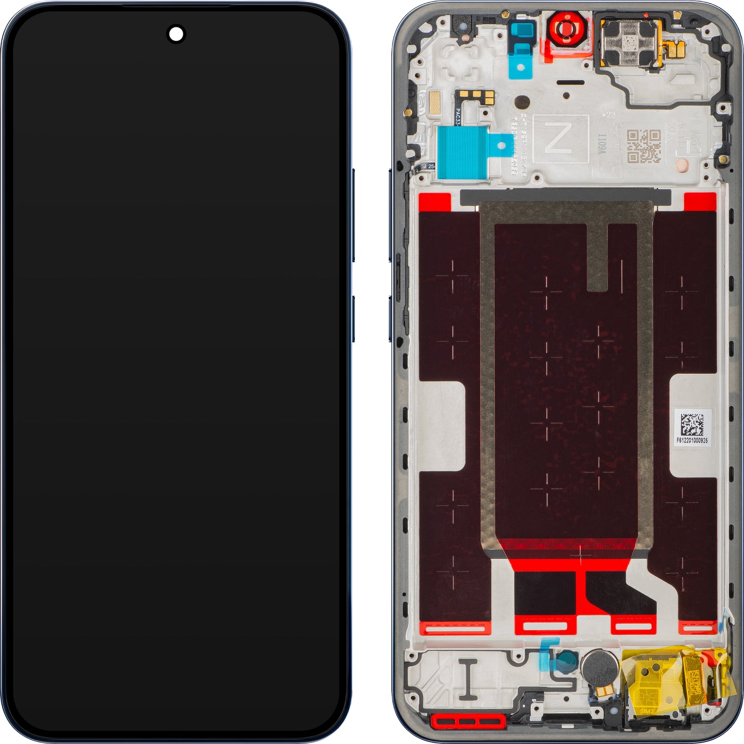 Oppo Reno15 F Display with Touchscreen, with Frame, Twilight Blue (Twilight Blue), Service Pack 621029000800