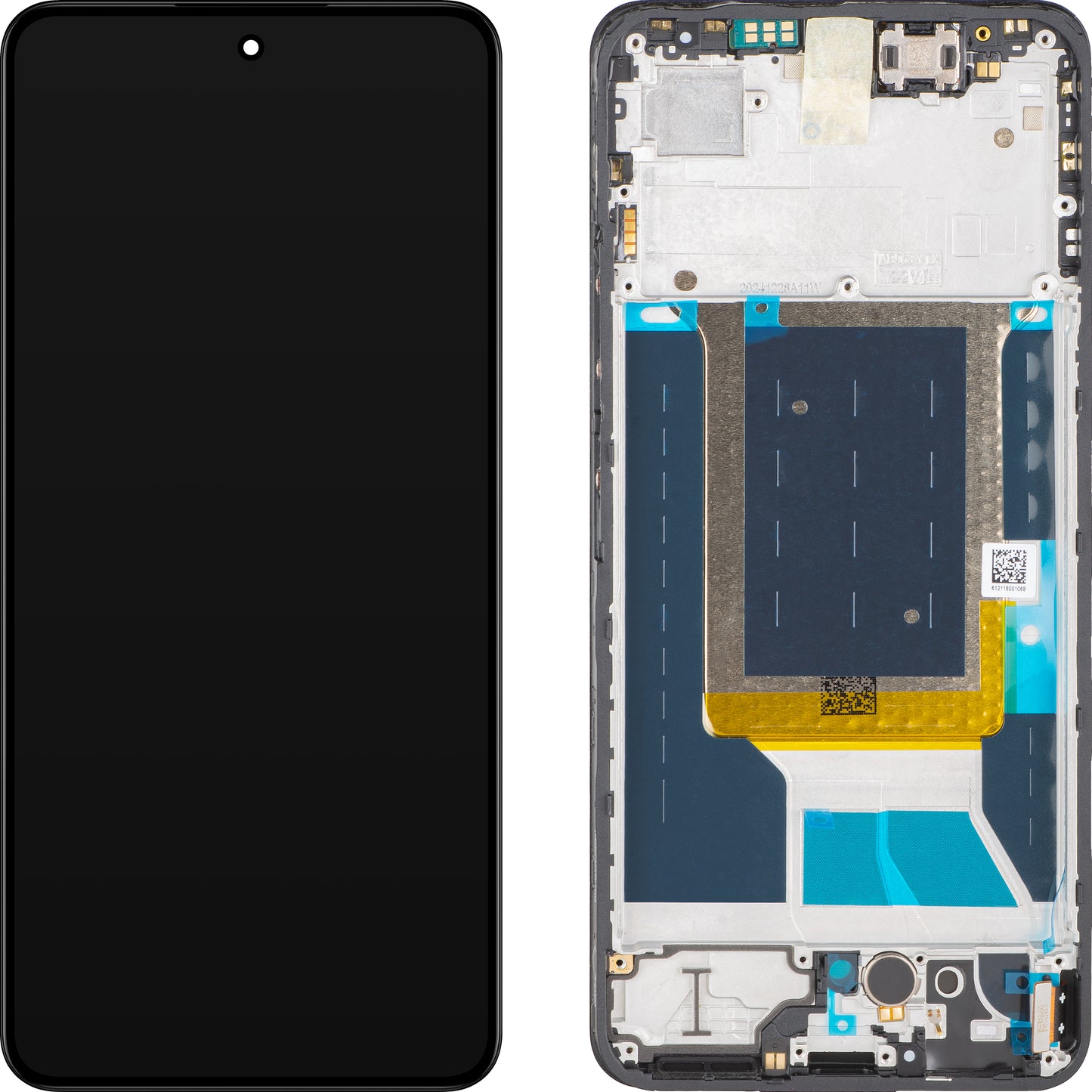 Realme 14 / P3 Display with Touchscreen, with Frame, Black, Service Pack 621039000086