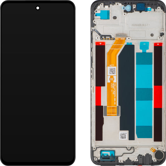 Realme C71 Display with Touchscreen, with Frame, Black, Service Pack 621029000577
