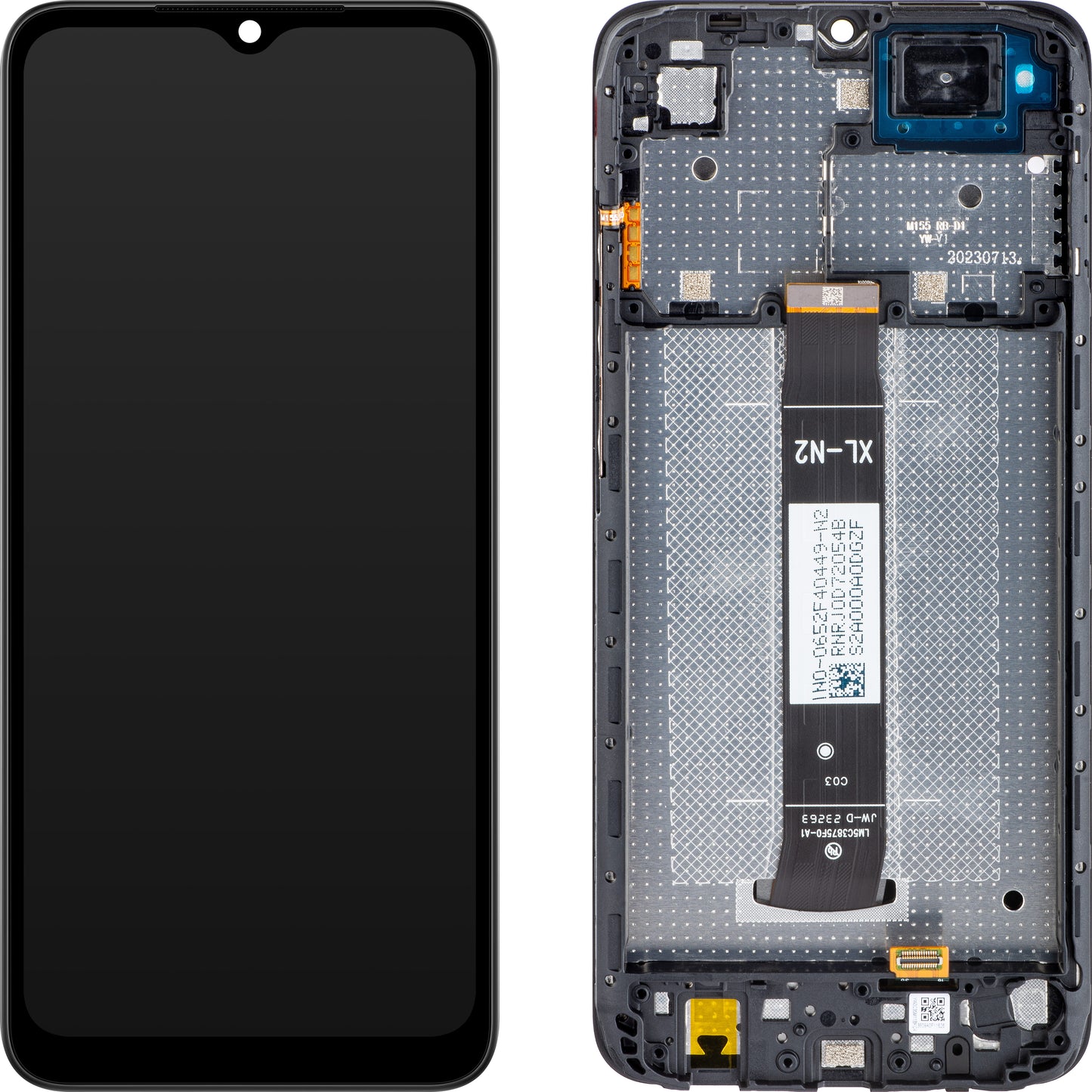Xiaomi Redmi Redmi A2+ / A2 Touchscreen Display with Frame, Black (Classic Black), Service Pack 560001C3S200 