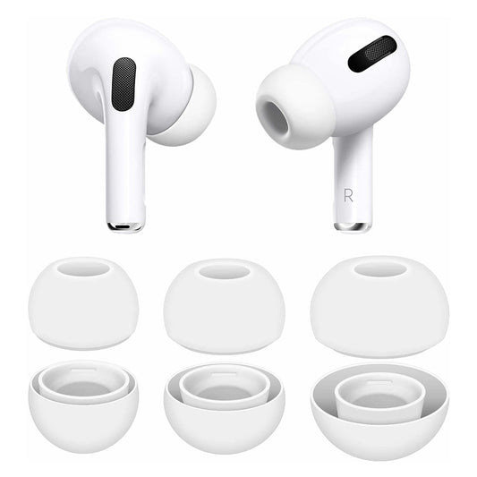 Techsuit ET2 Ear Tips for Apple AirPods Pro 3, Size XS / S / L, White