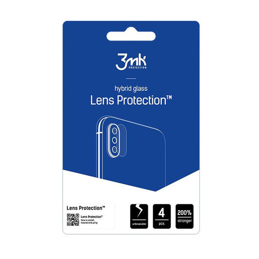 Back Camera Protection Film 3MK Protection for Motorola Edge 70 Ultra / Signature, Flexible Glass, Set of 4 pieces, Transparent