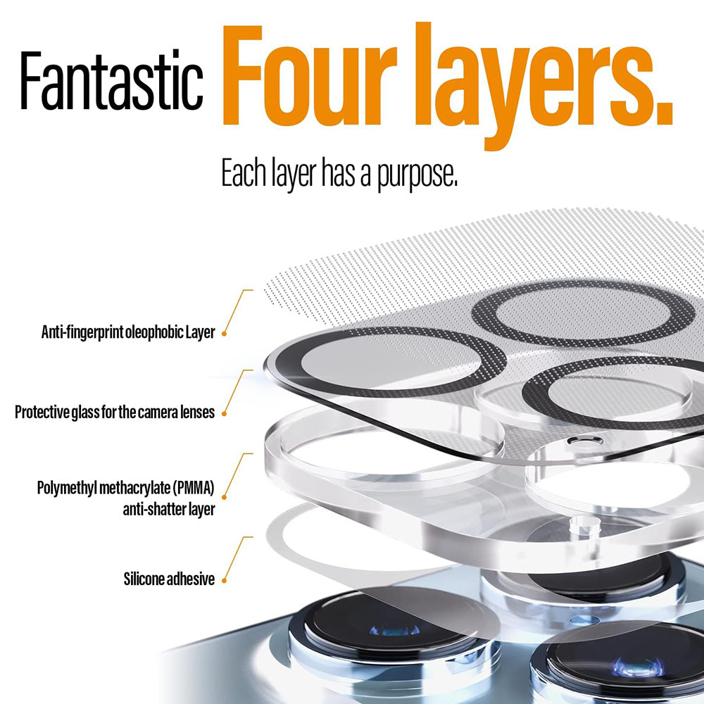 PanzerGlass PicturePerfect Back Camera Protection Film for Apple iPhone 16 Pro Max / 16 Pro, Tempered Glass, Transparent