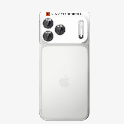 Spigen GlastR EZ FIT Optik Pro XL Rear Camera Protective Film for Apple iPhone 18 Pro Max, Tempered Glass, Silver AGL12042