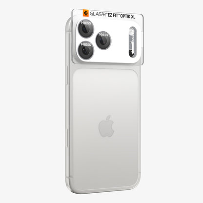 Spigen GlastR EZ FIT Optik Pro XL Rear Camera Protective Film for Apple iPhone 18 Pro Max, Tempered Glass, Silver AGL12042