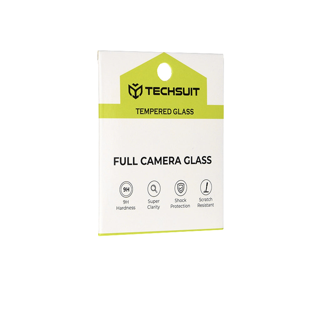 Techsuit Rear Camera Protective Film for Apple iPhone 16 Plus / 16, Tempered Glass, Black