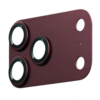Techsuit Rear Camera Protector for Apple iPhone 18 Pro, Tempered Glass, Burgundy