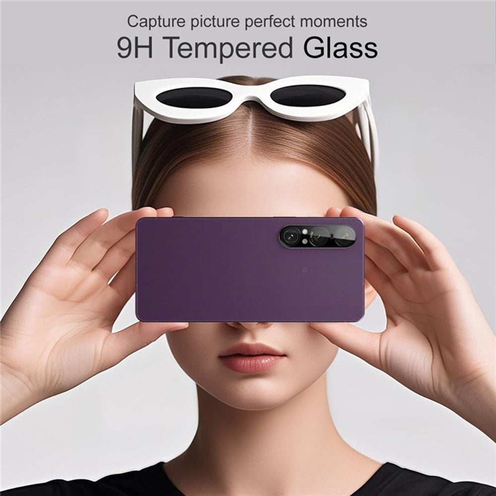 Techsuit Rear Camera Protective Film for Sony Xperia 1 VII, Tempered Glass, Black