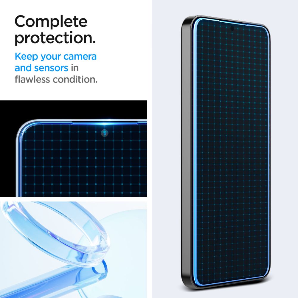 Spigen GlastR EZ FIT Screen Protector for Samsung Galaxy S25+ S936 / S24+ S926, Tempered Glass, Full Glue, Set of 2 pieces AGL07432
