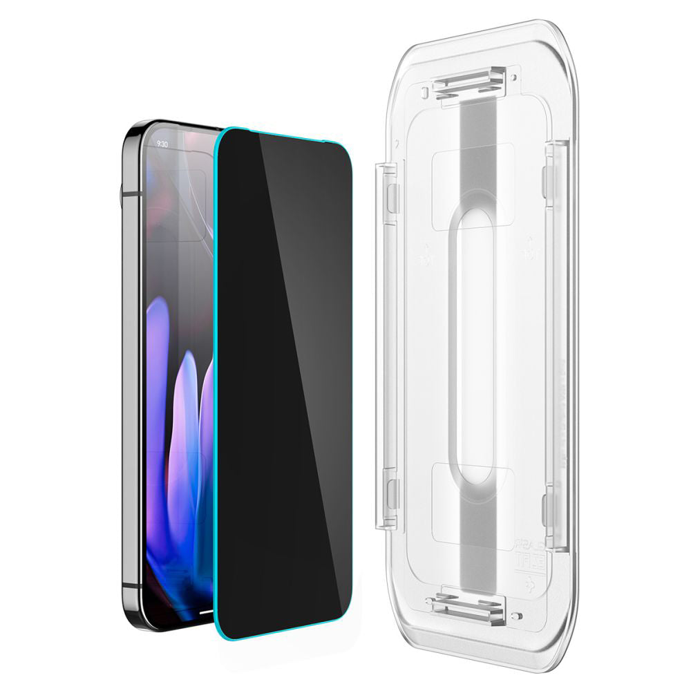 Spigen GlastR EZ FIT Privacy Screen Protector for Google Pixel 9 / 9 Pro, Tempered Glass, Full Glue, Set of 2 pieces AGL09312