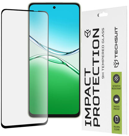Techsuit Screen Protector Film for Oppo A5 Pro 4G / A5 Pro, Tempered Glass, Full Glue, 111D, Black