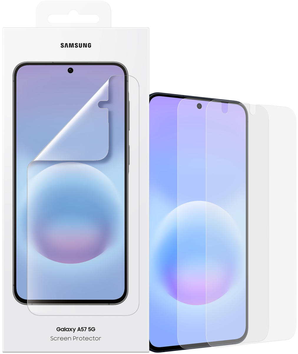 Samsung Screen Protector for Galaxy A57 5G, Plastic, Set of 2 pieces EF-UA576CTEGWW