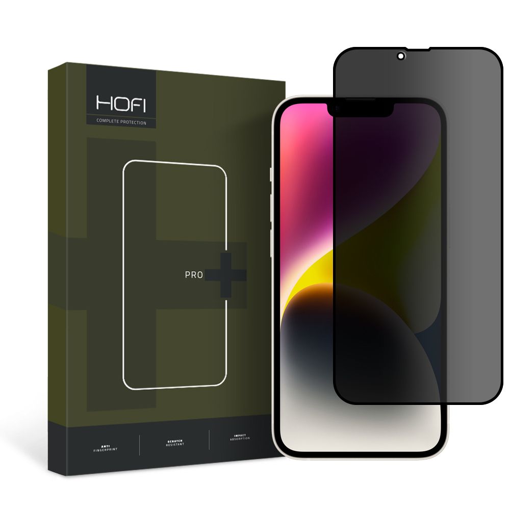 Privacy Screen Protector HOFI PRO+ for Apple iPhone 14 Plus / 13 Pro Max, Tempered Glass, Full Glue