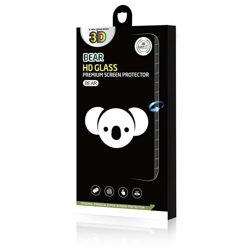 Bear HD Screen Protector Film for Samsung Galaxy S24 Ultra S928, Tempered Glass, Full Glue, Black
