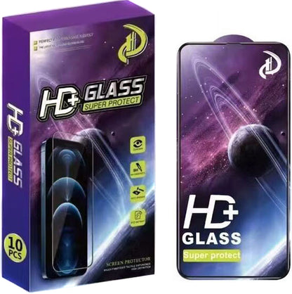 OEM Screen Protector Film for Samsung Galaxy S24 Ultra S928, Tempered Glass, Full Glue, Set of 10 pieces, 9D, Black