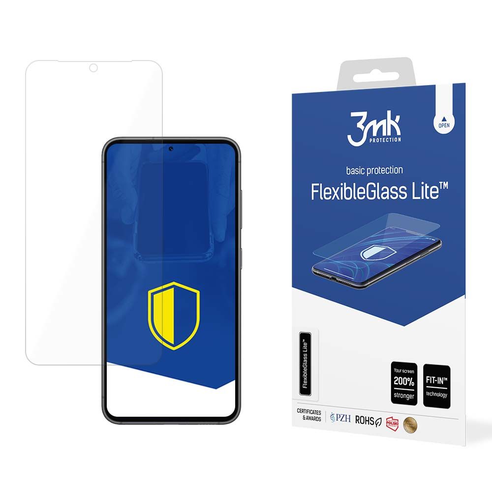 3MK FlexibleGlass Lite Screen Protector for Samsung Galaxy S24 S921, Flexible Glass, Full Glue