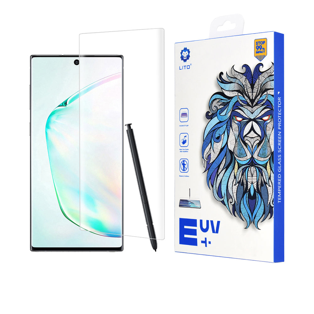 Lito Screen Protector Film for Samsung Galaxy Note 10+ 5G N976 / Note 10+ N975, Tempered Glass, UV Glue, 3D