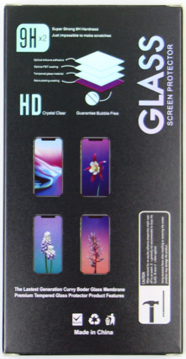 OEM Screen Protector Film for Apple iPhone 17e / 16e / 14 / 13 Pro, Tempered Glass, Full Glue, Set of 10 pieces, 6D, Black