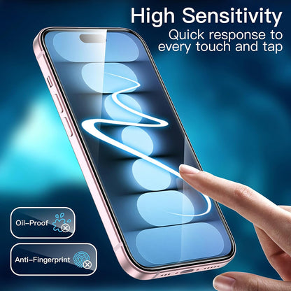 Anank 1X Reinforced Screen Protector for Apple iPhone 16 Pro Max, Tempered Glass, Full Glue, 3D, Set of 10 pieces