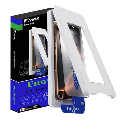 Anank 2X Reinforced Screen Protector for Apple iPhone 16 Pro Max, Tempered Glass, Full Glue, 2.5D, Black