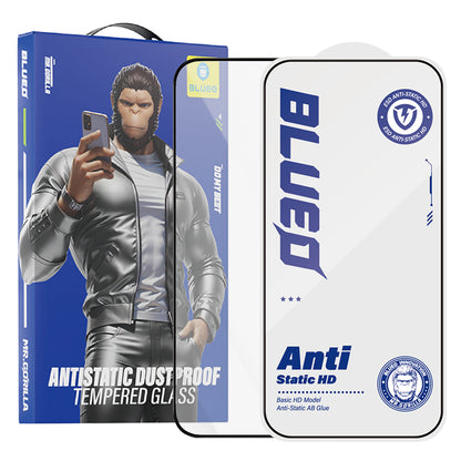 Blueo Anti-Static HD Screen Protector Film for Apple iPhone 11 Pro Max / XS Max, Tempered Glass, Full Glue, Black
