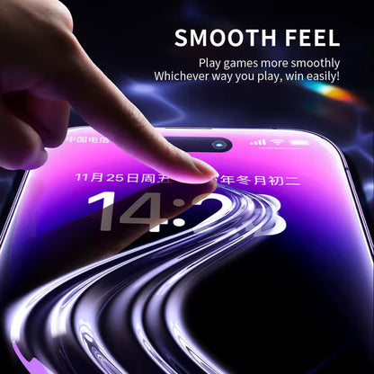 Blueo Anti-Static HD Screen Protector Film for Apple iPhone 12 Pro Max, Tempered Glass, Full Glue, Black