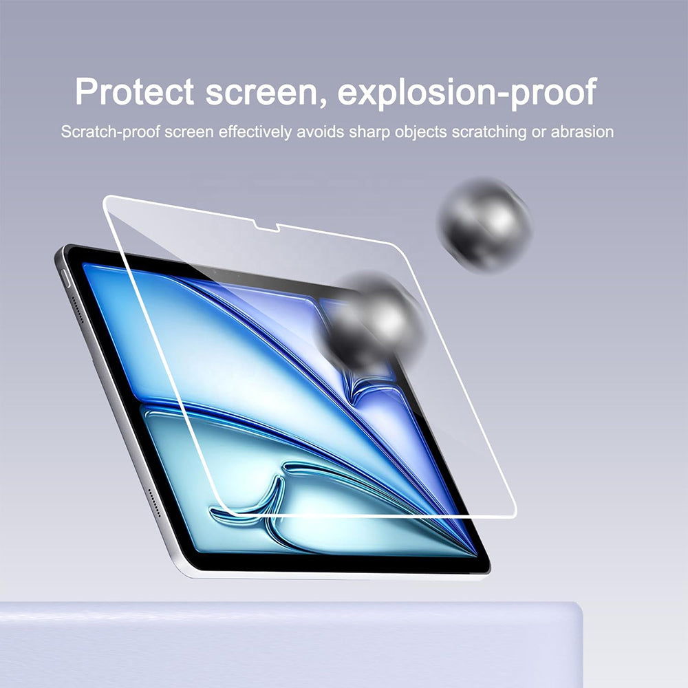 Blueo HD Screen Protector Film for Apple iPad Air 13 (2024), Tempered Glass, Full Glue