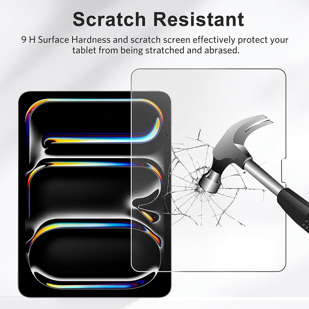 Blueo HD Screen Protector Film for Apple iPad Air 13 (2024), Tempered Glass, Full Glue