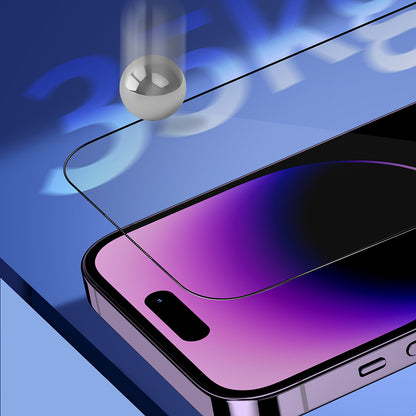 Blueo Sapphire Applicator Pro Screen Protector for Apple iPhone 16 Pro, Tempered Glass, Full Glue, Black