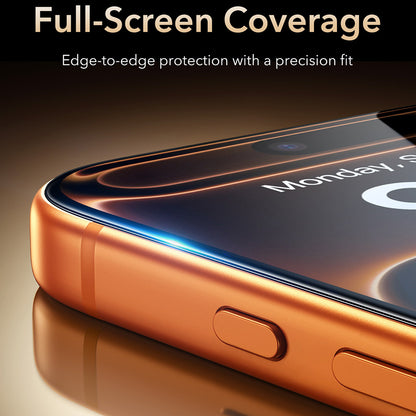 ESR Armorite Pro UltraFit Screen Protector for Apple iPhone 18 Pro Max / 17 Pro Max, Tempered Glass, Full Glue, Black