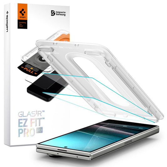Spigen GlastR EZ FIT Pro HD Exterior Screen Protector for Samsung Galaxy Z Fold7 F966, Tempered Glass, Full Glue, Set of 2 pieces AGL09579