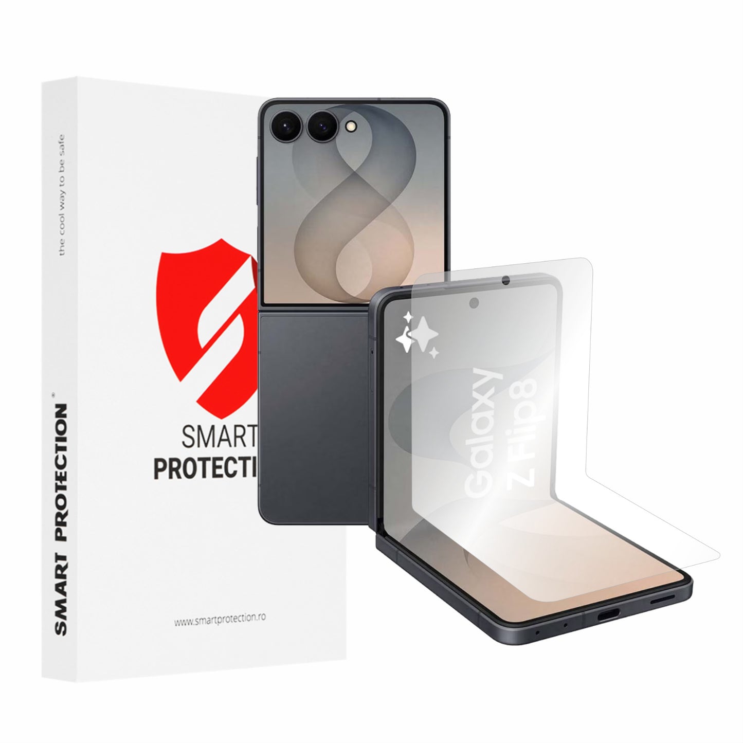 Smart Protection Premium Classic Inner Screen Protective Film for Samsung Galaxy Z Flip8 F776, Plastic, Set of 2 pieces