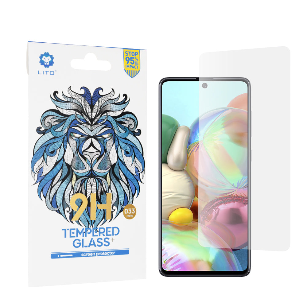 Lito Classic Screen Protector for Samsung Galaxy M51 M515 / A71 5G A716 / Note10 Lite N770 / A71 A715, Tempered Glass, Full Glue, 2.5D