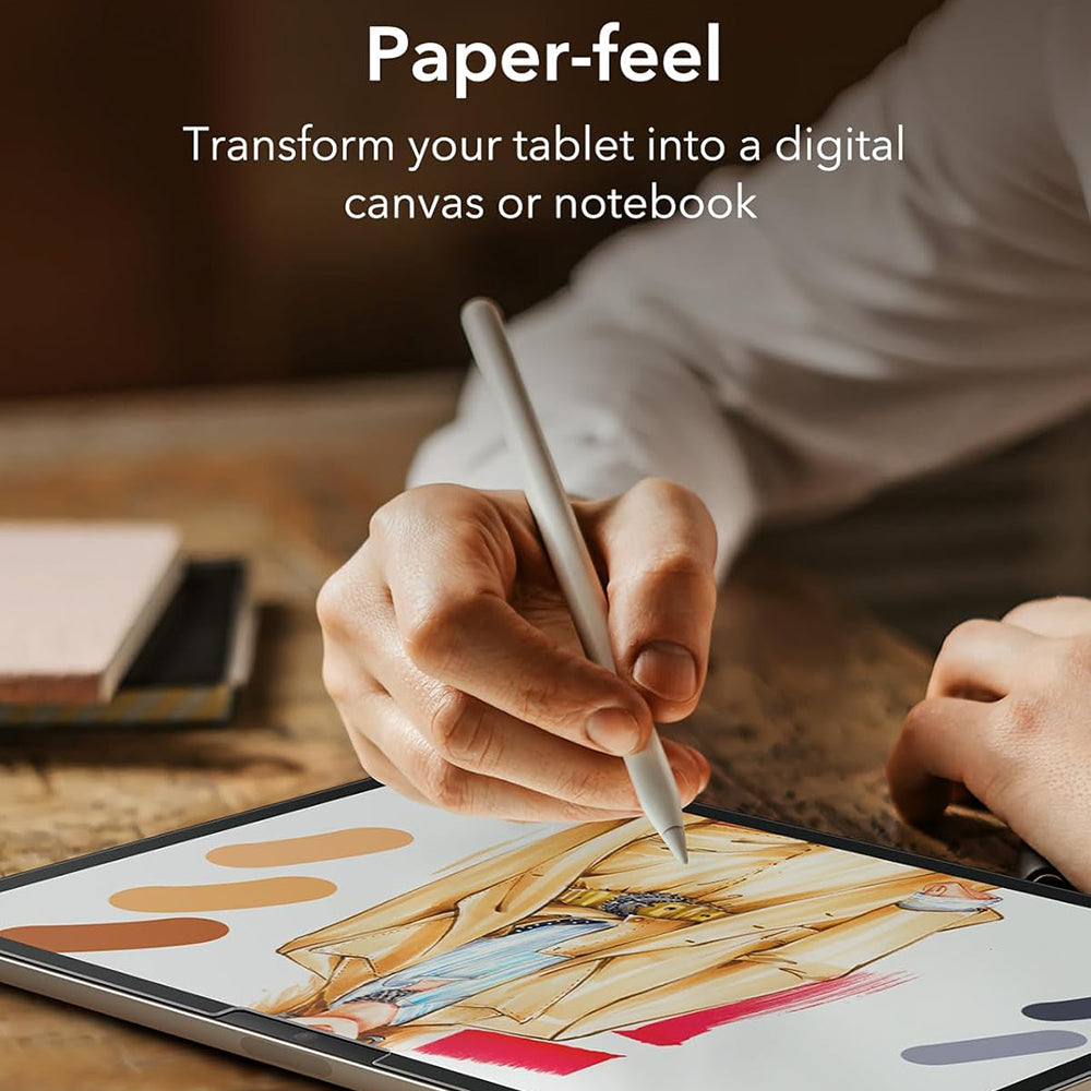 Matte ESR Paper Feel Screen Protector for Apple iPad Air 13 (2025) / Air 13 (2024), Plastic, Full Glue, Set of 2 Pieces