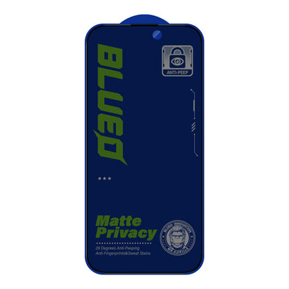 Matte Privacy Blueo Anti-Peep Screen Protector Film for Apple iPhone 14 Plus / 13 Pro Max, Tempered Glass, Full Glue