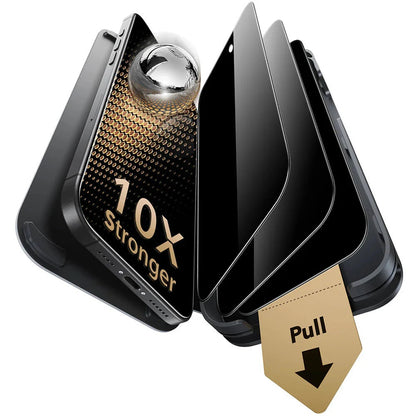 Privacy Screen Protector ESR UltraFit Armorite Pro for Apple iPhone 17 Pro Max, Tempered Glass, Full Glue, Set of 3 Pieces