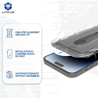 Privacy Screen Protector Film Lito Magic Glass Box D+ Tools for Apple iPhone XS / X, Tempered Glass, Full Glue