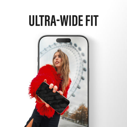 Privacy Screen Protector PanzerGlass Ultra-Wide Fit 2-Way EasyAligner for Apple iPhone 17 Pro, Tempered Glass, Full Glue