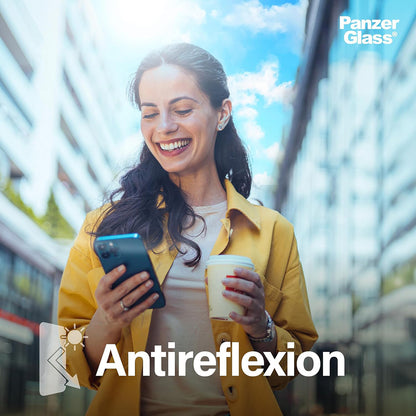 Privacy Screen Protector PanzerGlass Ultra-Wide Fit EasyAligner for Apple iPhone 16 Pro Max, Tempered Glass, Full Glue