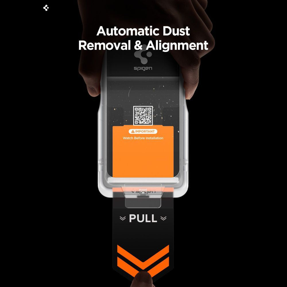 Spigen GlastR EZ FIT Pro HD Privacy Screen Protector for Samsung Galaxy S26 S942, Tempered Glass, Full Glue AGL11098