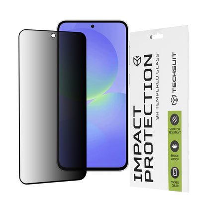 Privacy Techsuit Screen Protector Film for Samsung Galaxy A56 A566 / A36 A366, Tempered Glass, Full Glue, 111D